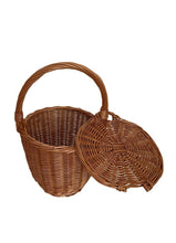 Load image into Gallery viewer, Wicker bag with lid. Handmade beautifully crafted. Organic and natural
