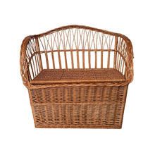 Load image into Gallery viewer, Natural wicker sofa with under seat storage FREE UK DELIVERY
