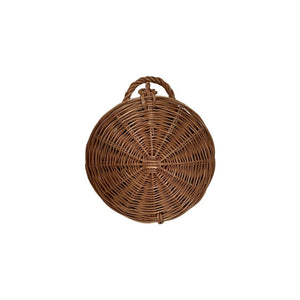 NATURAL wicker rattan round storage basket jewelry  basket