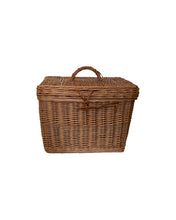 Load image into Gallery viewer, Medium Wicker trunk kids storage basket kids interior storage wicker basket kids room, basket with lid, rattan basket, wicker basket
