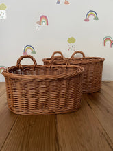 Load image into Gallery viewer, HANGING basket,  natural wall basket, wall Large basket, hanging rattan basket
