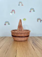 Load image into Gallery viewer, Easter wicker basket | flower basket | sensory basket | wicker basket, flower girl basket , basket UK
