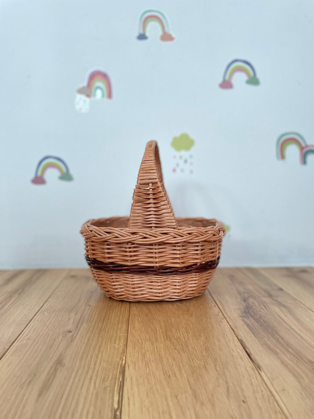 Flower girl basket, flower girl wicker basket, Easter basket, Wedding basket, wicker basket, rattan basket, flower basket, sensory basket