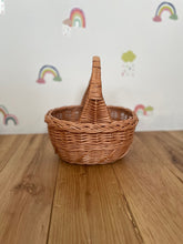 Load image into Gallery viewer, Easter wicker basket | flower basket |sensory basket | wicker basket, flower girl basket, wedding basket, basket UK
