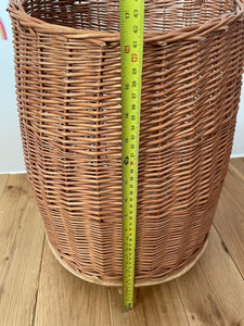 NATURAL Wicker Kids pull on trolley | Storage basket | Basket for toys | Large