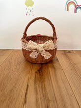 Load image into Gallery viewer, Easter basket | wicker Easter basket | wicker basket | egg hunt basket | Flower girl basket, wedding basket, easter basket, basket  UK
