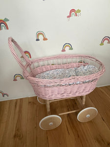 simple WICKER PRAM | doll pram | wicker doll pram UK |baby doll pram | pram toy | wooden pram | baby pram | wicker dolls pram | stroller