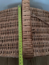 Load image into Gallery viewer, NATURAL picnic basket, wicker basket, wicker picnic basket, storage basket,  sensory basket size L
