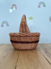 Load image into Gallery viewer, Easter wicker basket | flower basket | sensory basket | wicker basket, flower girl basket , basket UK
