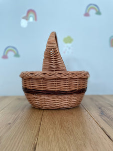 Flower girl basket, flower girl wicker basket, Easter basket, Wedding basket, wicker basket, rattan basket, flower basket, sensory basket