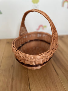 Flower girl basket, flower girl wicker basket, Easter basket, Wedding basket, wicker basket, rattan basket, flower basket, sensory basket