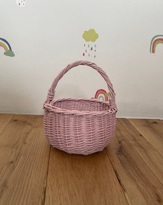 LIGHT pink kids basket | Easter basket | flower basket | wedding basket |sensory basket | egg hunt basket, flower girl basket, pink basket