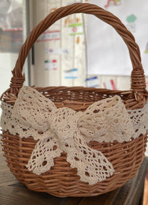 Easter basket | wicker Easter basket | wicker basket | egg hunt basket | Flower girl basket, wedding basket, easter basket, basket  UK