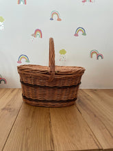 Load image into Gallery viewer, Picnic basket | kids picnic basket, kids basket, kid, sensory basket | storage basket | makeup basket
