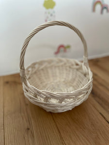 Easter basket egg hunt basket flower basket wedding basket storage basket, FLOWER GIRL BASKET,  unpainted