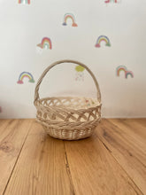 Load image into Gallery viewer, Easter basket egg hunt basket flower basket wedding basket storage basket, FLOWER GIRL BASKET,  unpainted
