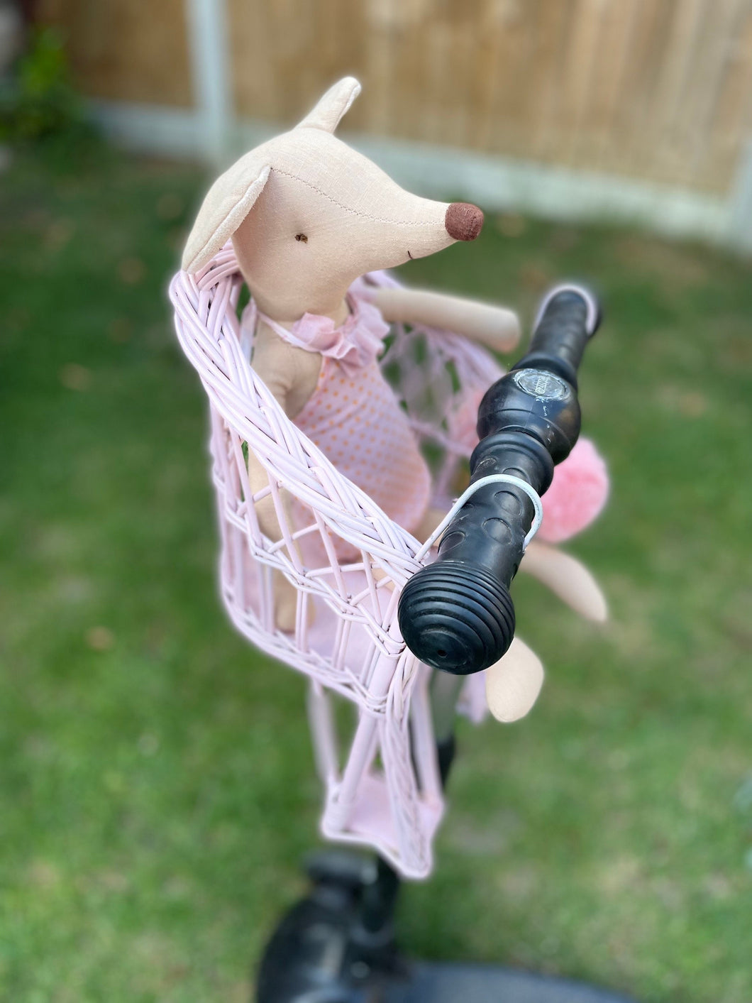 LIGHT PINK bicycle basket for dolls, scooter basket, doll basket, doll carrier, bike carrier, bike basket, kids basket, kids bike basket