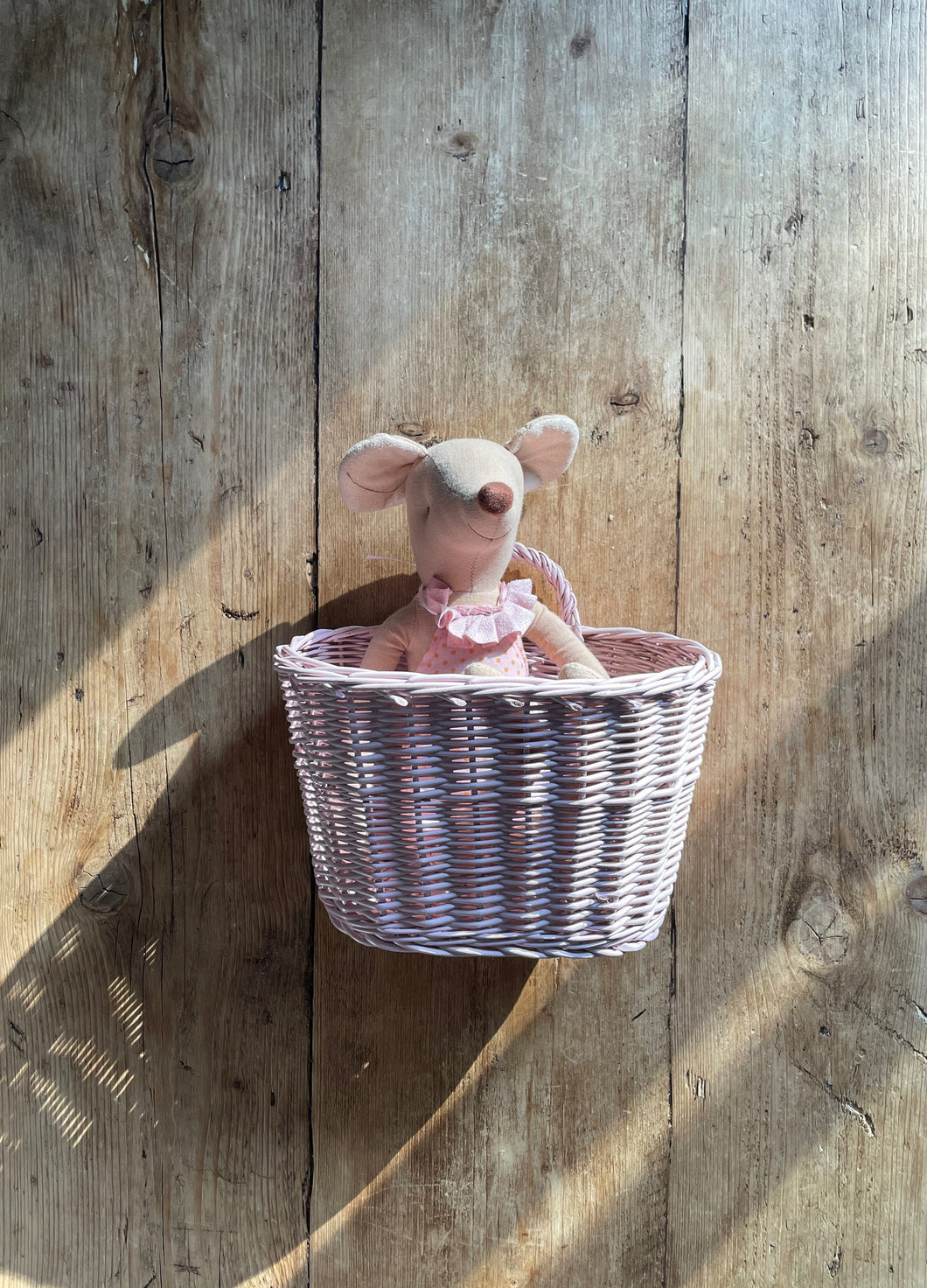 Wall hanging basket, storage basket, wall basket, pink basket