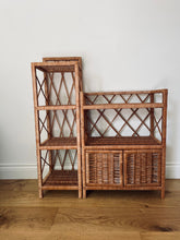 Load image into Gallery viewer, Wicker bookcase, wicker shelf, wicker cabinet, wicker furniture, kids wicker shelf, bedside cabinet, rattan cabinet, bedside cabinet,
