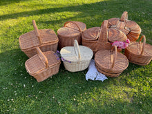 Load image into Gallery viewer, Picnic basket, storage basket, sensory basket, extra large wicker picnic basket, wicker basket, wicker picnic basket
