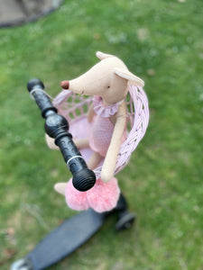 LIGHT PINK bicycle basket for dolls, scooter basket, doll basket, doll carrier, bike carrier, bike basket, kids basket, kids bike basket