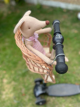 Load image into Gallery viewer, Bike dolls basket, bike carrier, bicycle basket for dolls, doll basket for scooter, doll basket, bike basket, scooter basket, dolls carrier
