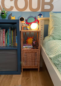 Wicker bookcase, wicker shelf, wicker cabinet, wicker bedside cabinet, wicker furniture, kids furniture,