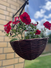 Load image into Gallery viewer, Wicker hanging plant basket
