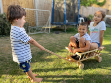 Load image into Gallery viewer, Wooden wagon, wedding wagon, wooden trolley, large wooden wagon, next day delivery UK only
