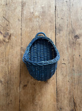 Load image into Gallery viewer, Wicker hanging basket, wicker wall basket, rattan basket, hanging basket, pink basket, kids basket, wall basket, NAVY BLUE
