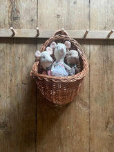 Load image into Gallery viewer, Wicker hanging basket, wicker wall basket, kids interior basket, flower hanging basket, NATURAL
