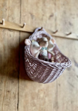 Load image into Gallery viewer, Wicker hanging basket, wicker wall basket, rattan basket, hanging basket, light pink
