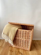 Load image into Gallery viewer, Square wicker chest, wicker trunk, storage basket with lid, unpainted
