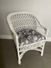 Load image into Gallery viewer, Wicker chair, rattan chair, patio chair, conservatory furniture, Adult chair, adult wicker chair, garden furniture, white
