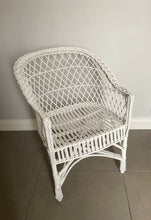 Load image into Gallery viewer, Wicker chair, rattan chair, patio chair, conservatory furniture, Adult chair, adult wicker chair, garden furniture, white
