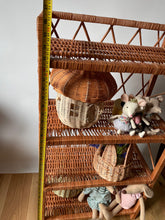 Load image into Gallery viewer, Wicker bookcase, wicker shelf, bookshelf, rattan shelf
