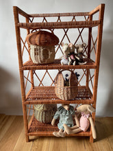 Load image into Gallery viewer, Wicker bookcase, wicker shelf, bookshelf, rattan shelf
