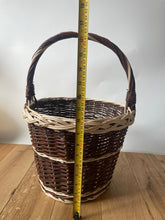 Load image into Gallery viewer, Wicker shopping basket, storage basket, Round basket with handle, Large
