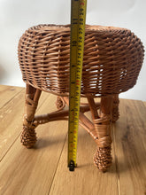 Load image into Gallery viewer, Wicker stool, rattan stool,  kids chair,  baby chair,  kids wicker chair,  wicker chair, rattan chair, baby stool,  natural,  small
