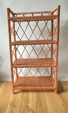 Load image into Gallery viewer, Wicker bookcase, wicker shelf, bookshelf, rattan shelf
