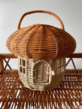 Load image into Gallery viewer, Rattan mushroom bag, mushroom house,
