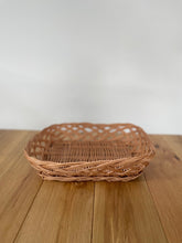 Load image into Gallery viewer, Wicker tray, wicker dish, wicker basket, fruit basket, bread basket, display basket
