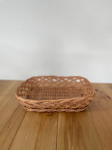 Wicker tray, wicker dish, wicker basket, fruit basket, bread basket, display basket