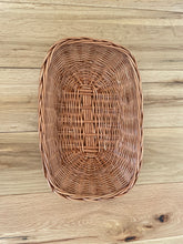 Load image into Gallery viewer, Wicker tray, wicker dish, wicker basket, fruit basket, bread basket, display basket, small
