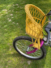 Load image into Gallery viewer, Mustard bike dolls basket, bike carrier, bicycle basket for dolls, doll basket for scooter, doll basket, bike basket, scooter basket,
