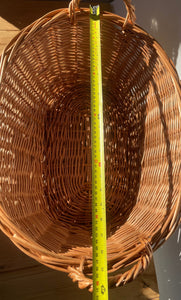 Wicker basket, Laundry basket, French style laundry basket, Oval Basket