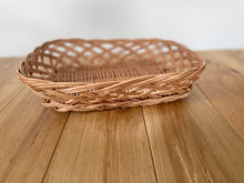 Load image into Gallery viewer, Wicker tray, wicker dish, wicker basket, fruit basket, bread basket, display basket
