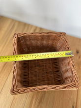 Load image into Gallery viewer, Square storage basket, wicker basket
