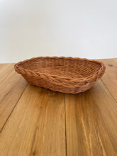 Load image into Gallery viewer, Wicker tray, wicker dish, wicker basket, fruit basket, bread basket, display basket, small
